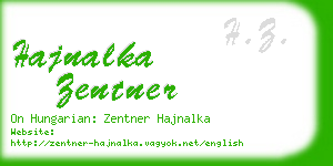 hajnalka zentner business card